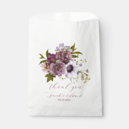 Sachets En Papier Plum pourpre de l'aubergine Floral