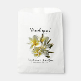 Sachets En Papier Plumeria jaune Merci