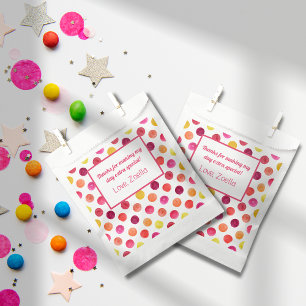Sachets En Papier Poche rose Jaune Pointe Anniversaire Fête Favorise