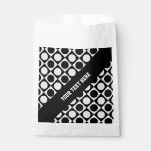 Sachets En Papier Points & Carrés / noir blanc + vos idées