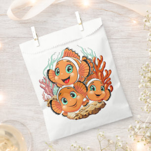 Sachets En Papier Poisson clown Dessin animé mignon Famille Sous l'e