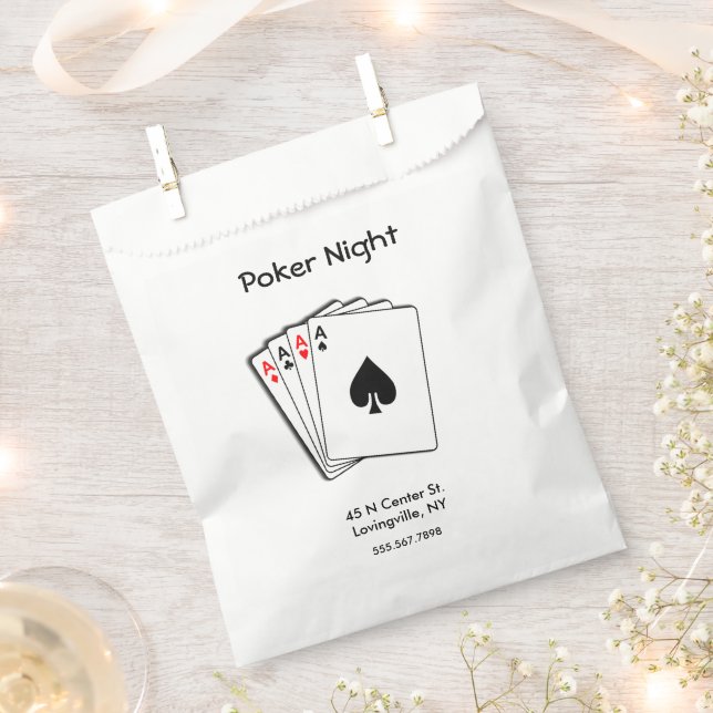 Sachets En Papier Poker Night Aces (Coupé)