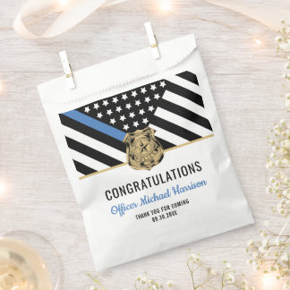 Sachets En Papier Police Academy Blue Line Félicitations Diplôme