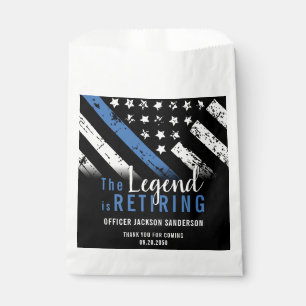 Sachets En Papier Police Retraite Ligne bleue Indicateur Police