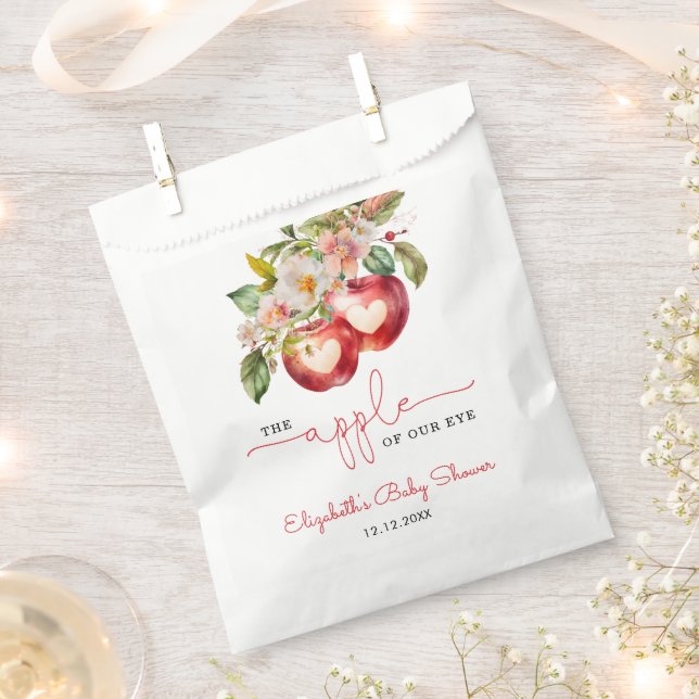 Sachets En Papier Pomme de notre Baby shower oculaire (Coupé)