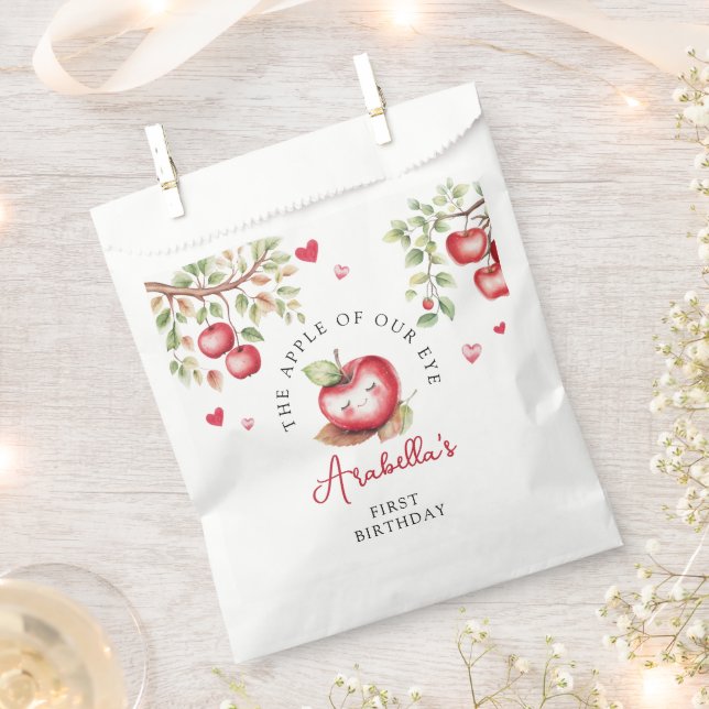 Sachets En Papier Pomme Douce De Notre Oeil Fête D'Anniversaire (Coupé)