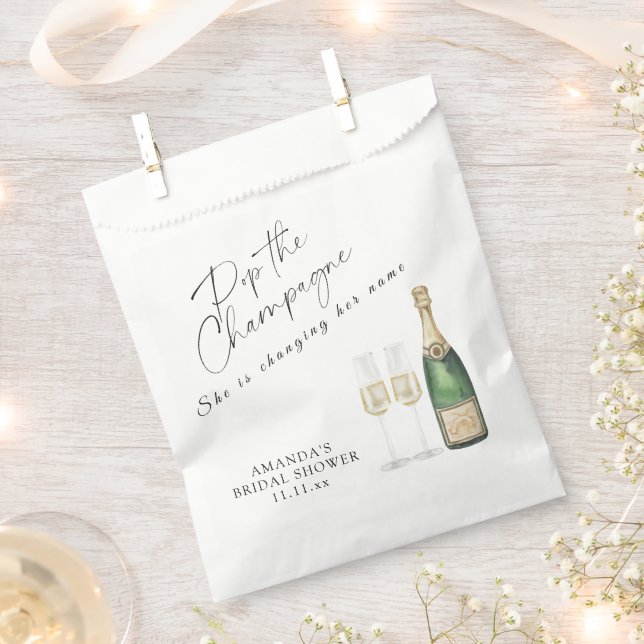 Sachets En Papier Pop the Champagne Bridal shower (Coupé)