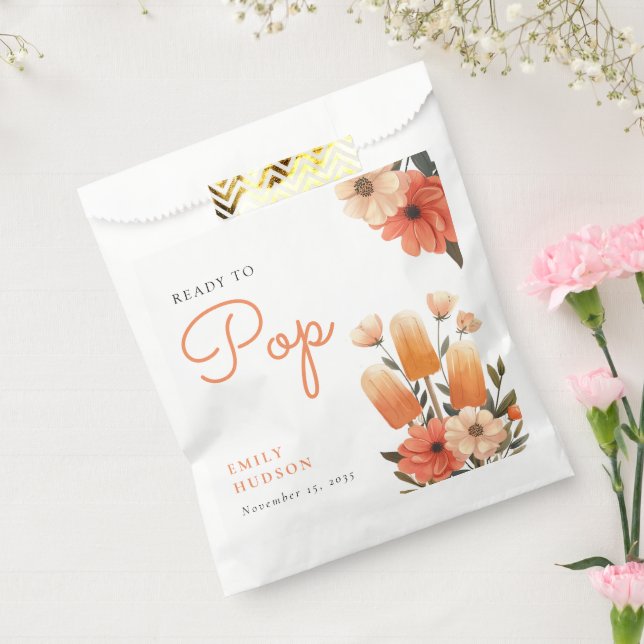Sachets En Papier Popsicle Prêt à Pop Baby shower (Scellé)