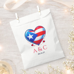 Sachets En Papier Porto Rico Couple Heart Mariage
