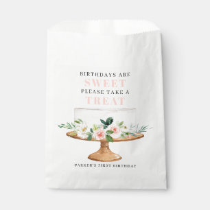 Sachets En Papier Premier anniversaire Floral Cake Les anniversaires