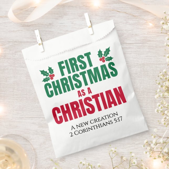 SACHETS EN PAPIER PREMIER NOËL COMME NOUVEAU CHRÉTIEN (Coupé)