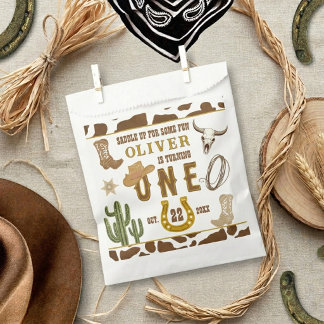 Sachets En Papier Premier Rodéo Fête d'anniversaire Cowboy Western G