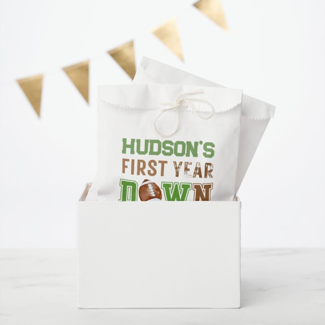Sachets En Papier Première année Football bas 1er anniversaire (Fête)