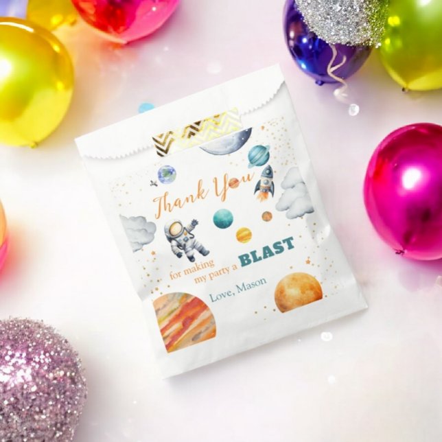 Sachets En Papier Première expédition spatiale Anniversaire Garçon a (Créateur téléchargé)