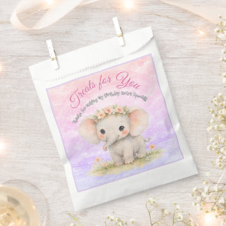 Sachets En Papier Première Fête d'Anniversaire Arc-en-Ciel Bébé Élép