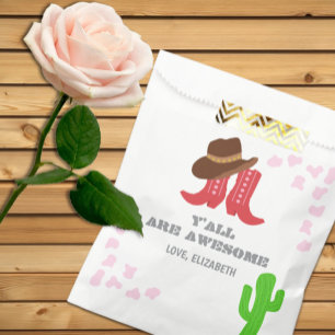 Sachets En Papier Première fille de rodéo 1er anniversaire
