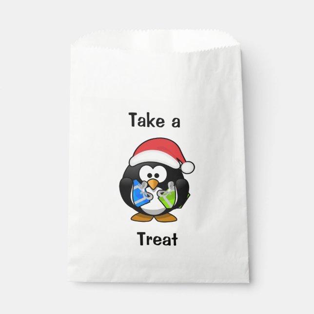 Sachets En Papier Prenez un gâteau mignon pingouin (Devant)