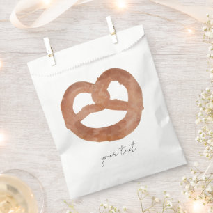 Sachets En Papier Pretzel doux salé Texte manuscrit