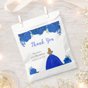 Sachets En Papier Princesse aux Cheveux Blonds Fête d'Anniversaire F