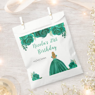 Sachets En Papier Princesse aux Cheveux Blonds Fête d'Anniversaire F
