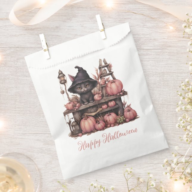 Sachets En Papier Professeur Salem Black Chat Witch Halloween heureu (Coupé)