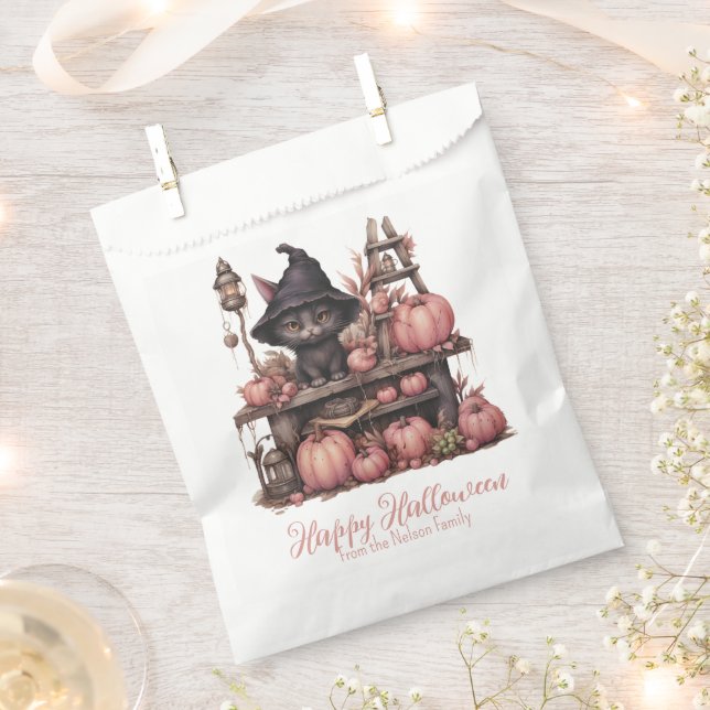 Sachets En Papier Professeur Salem Black Chat Witch Halloween heureu (Coupé)
