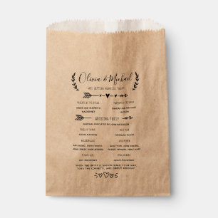 Sachets En Papier Programme de mariage Ordre des événements Confetti