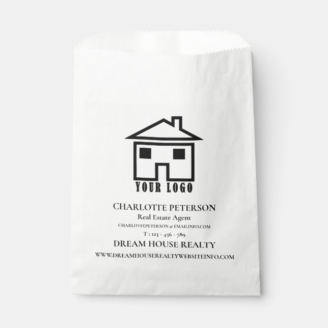 Sachets En Papier Publicité promotionnelle de l'agent immobilier (Devant)