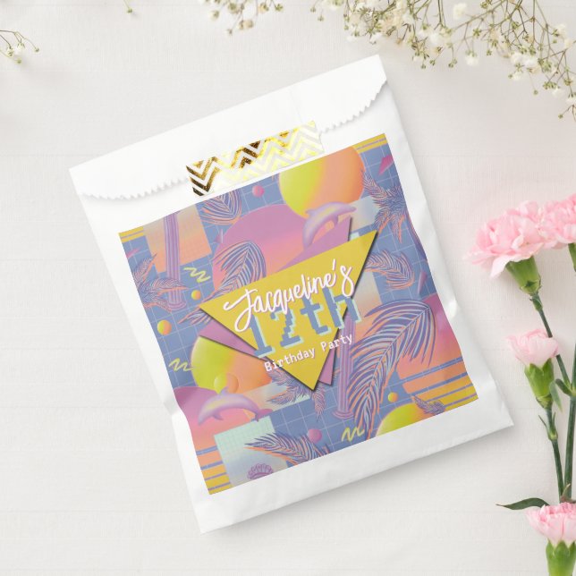 Sachets En Papier Purple Summer Vaporwave Sunset Birthday (Scellé)