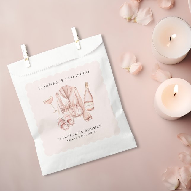 Sachets En Papier Pyjamas & Procuco Fête des mariées Bachelorette (Créateur téléchargé)