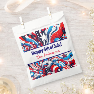 Sachets En Papier quatre juillet   Étoiles et rayures personnalisées