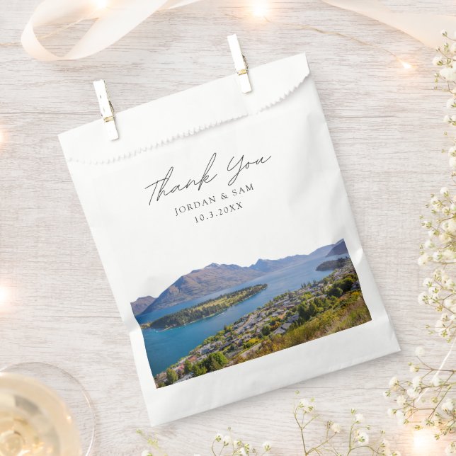 Sachets En Papier Queenstown Wedding Favor Merci (Coupé)