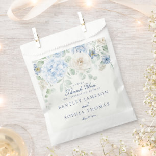 Sachets En Papier Quelque Chose de Bleu Fleurs Hydrangea Mariage Des