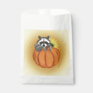 Sachets En Papier Raccoon, Citrouille et tournesol.Halloween