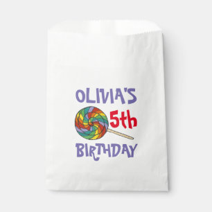 Sachets En Papier Rainbow Lollipop Sweet Candy Bonne fête d'annivers