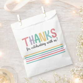 Sachets En Papier Rainbow Stripes Baby shower Merci