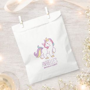Sachets En Papier Rainbow Unicorn Girls Birthday Party
