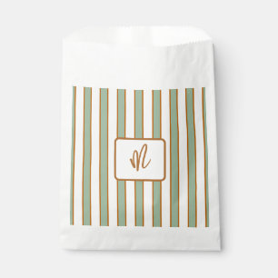 Sachets En Papier Rayures Moderne Rétro Citron vert