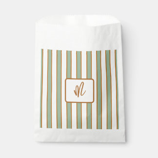 Sachets En Papier Rayures Moderne Rétro Citron vert
