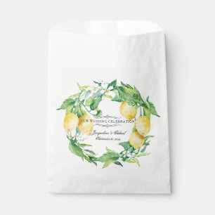 Sachets En Papier Réception de mariage avec germe de citron citron e
