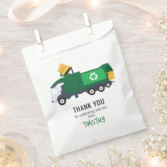 Sachets En Papier Recyclage de déchets camion fête d'anniversaire (Coupé)
