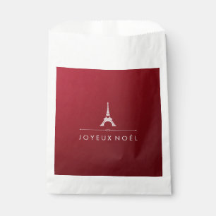 Sachets En Papier Red and Silver French Christmas Eiffel Tower