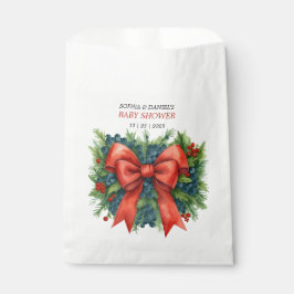Sachets En Papier Red Bow Baby Shower Christmas Brunch