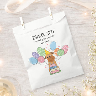 Sachets En Papier Red Brussels Griffon fête d'anniversaire