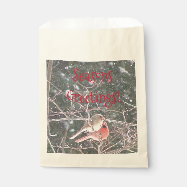 Sachets En Papier Red Cardinal Bird (Devant)