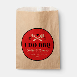 Sachets En Papier Red Circle I Do BBQ Engagement Party