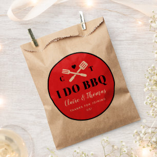 Sachets En Papier Red Circle I Do BBQ Engagement Party
