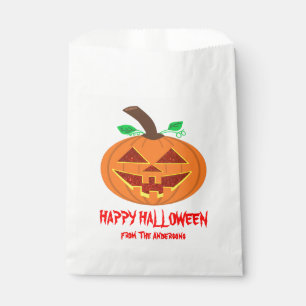 Sachets En Papier Red Eyed Happy Halloween Citrouille Favoriser les