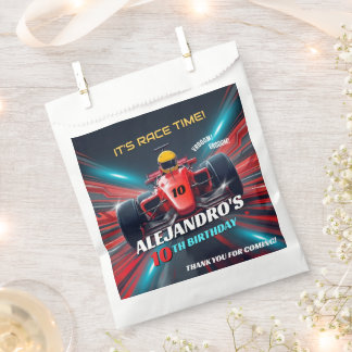 Sachets En Papier Red Grand Prix Racing Car Birthday