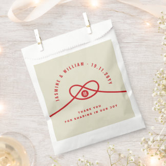 Sachets En Papier Red Knot Union Double Bonheur Mariage chinois